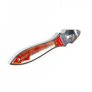 Colourful metal fish bottle opener, fishing buddy gift stocking stuffer